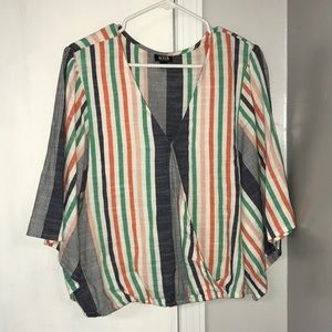 A.N.A. Dolman Stripe Cropped Top